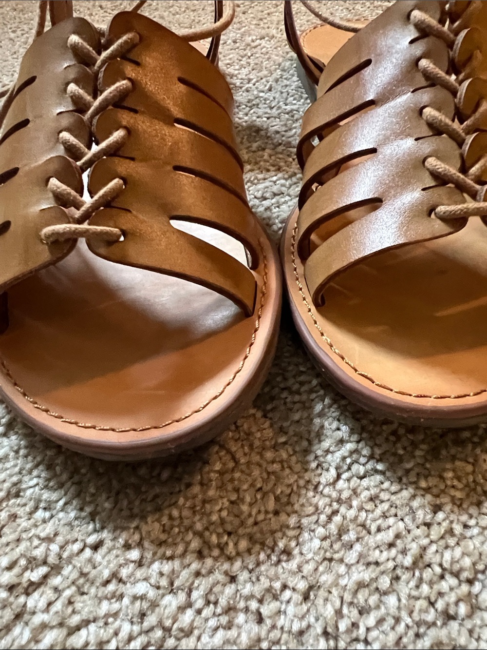 Indigo Rd. Brown Lace-Up Gladiator Sandals for Women worn once. 7. - Picture 4 of 6